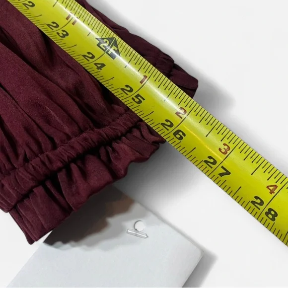 Motherhood Women’s Smocked BabyDoll Maternity Dress Burgundy Size Large - Picture 7 of 11